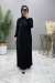 Multi Pliseli Kadife Elbise Siyah